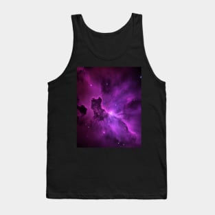 Bright Purple Nebula Space & Stars Tank Top